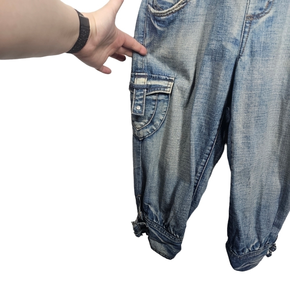 Nori Cargo Style Capri Overalls - Picture 3 of 6